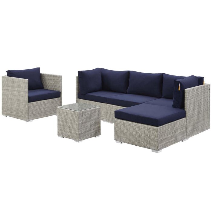 Repose 6 Piece Outdoor Patio Sunbrella� Sectional Set