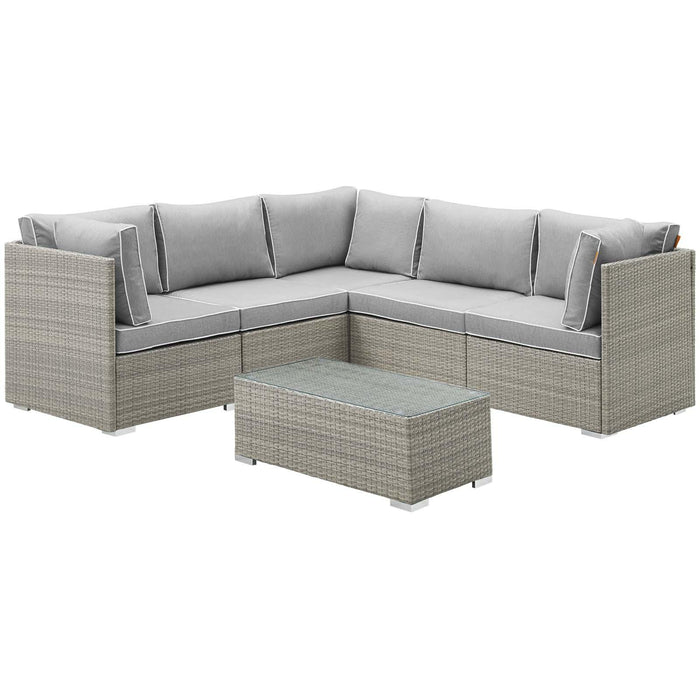 Repose 6 Piece Outdoor Patio Sectional Set