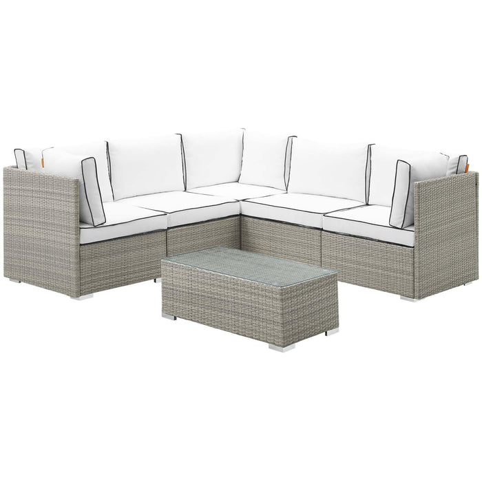 Repose 6 Piece Outdoor Patio Sectional Set