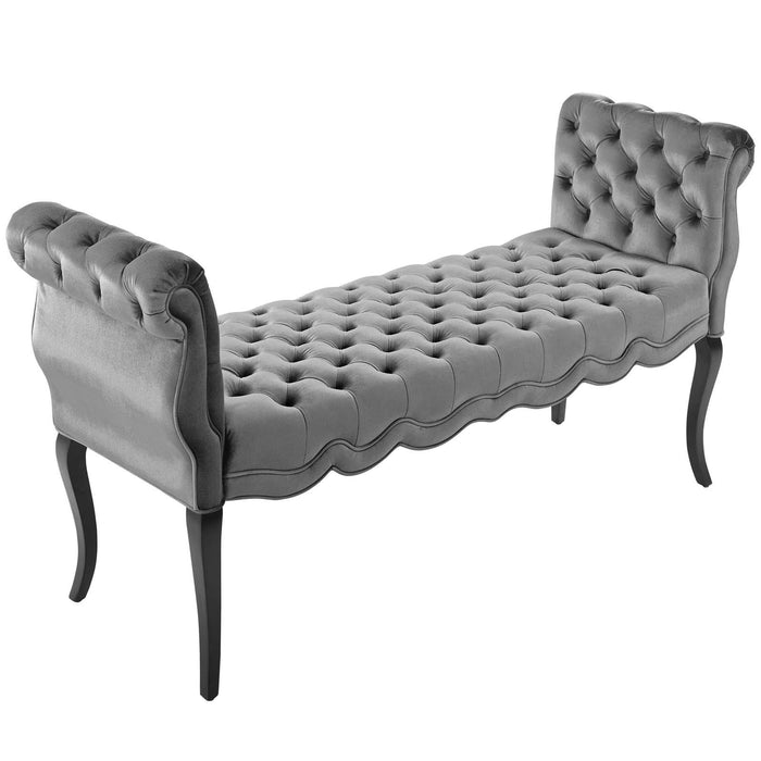 Adelia Chesterfield Style Button Tufted Performance Velvet Bench