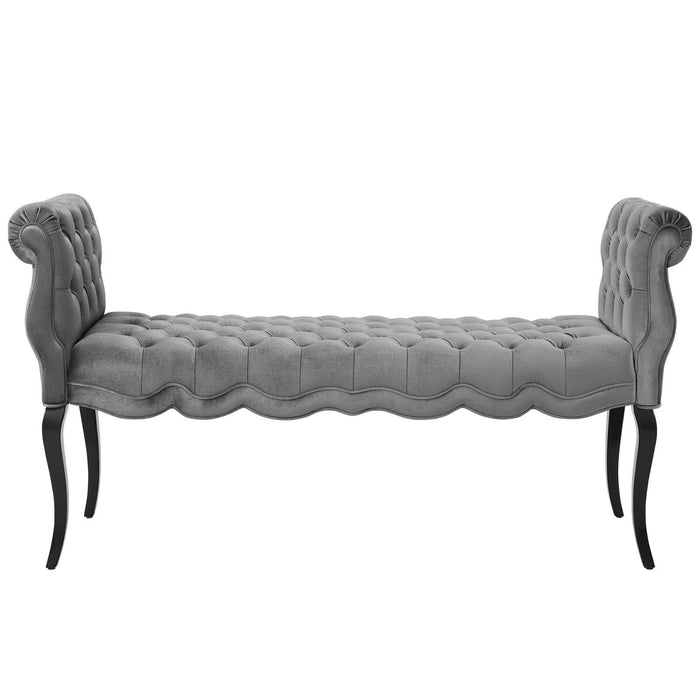 Adelia Chesterfield Style Button Tufted Performance Velvet Bench