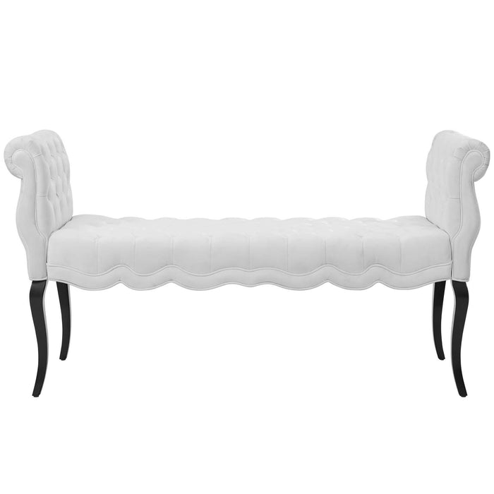 Adelia Chesterfield Style Button Tufted Performance Velvet Bench