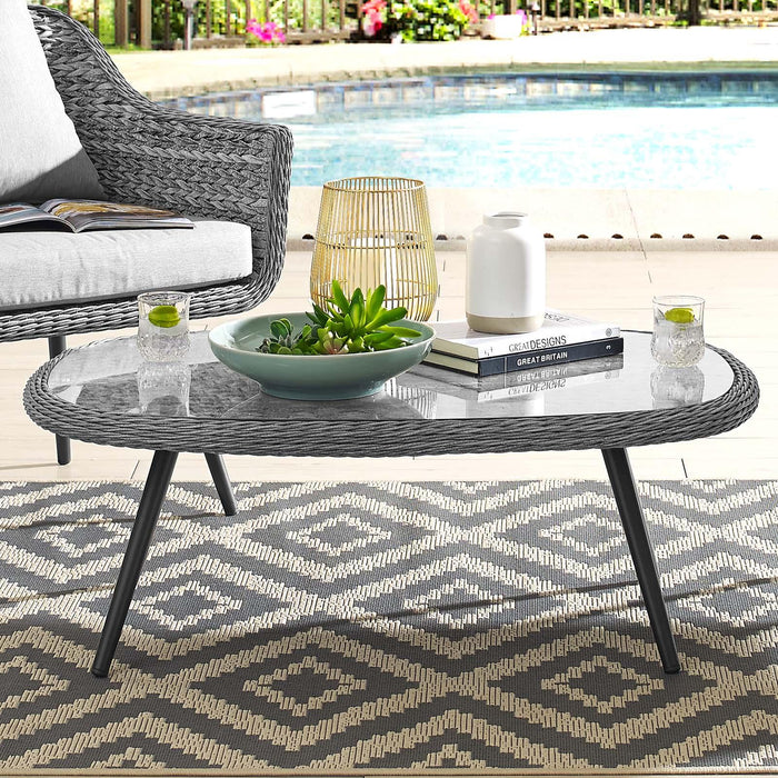 Endeavor Outdoor Patio Wicker Rattan Coffee Table