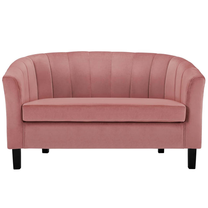 Prospect Channel Tufted Performance Velvet Loveseat