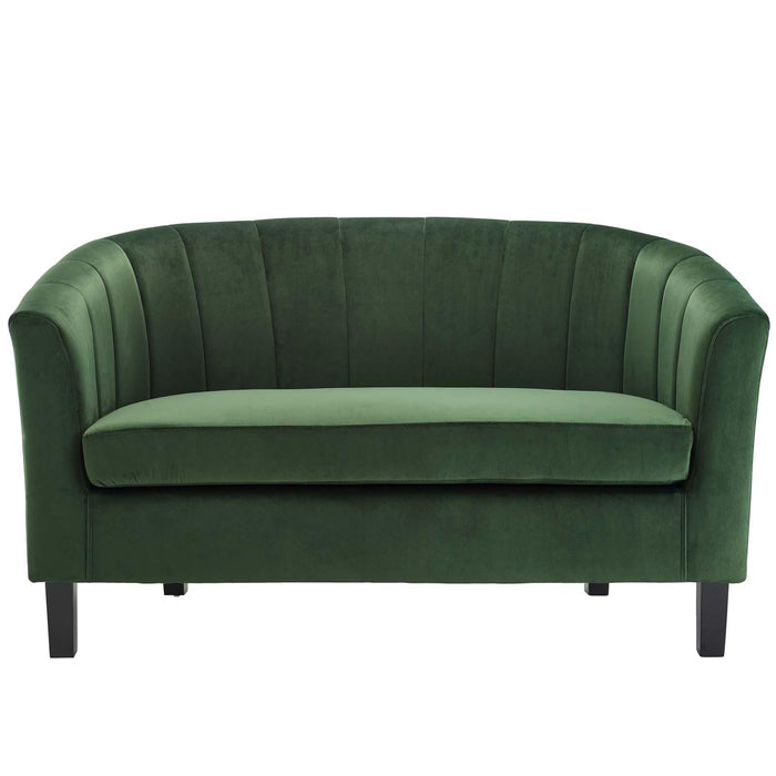 Prospect Channel Tufted Performance Velvet Loveseat