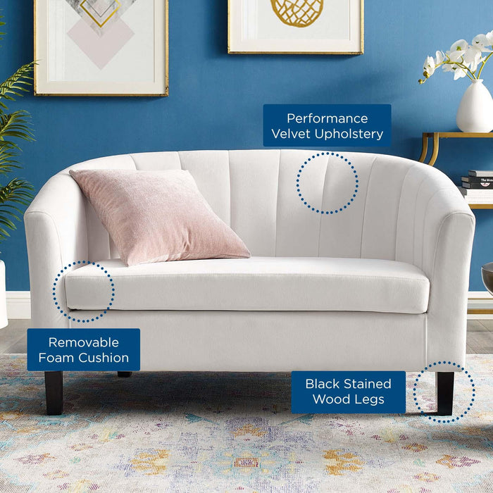 Prospect Channel Tufted Performance Velvet Loveseat