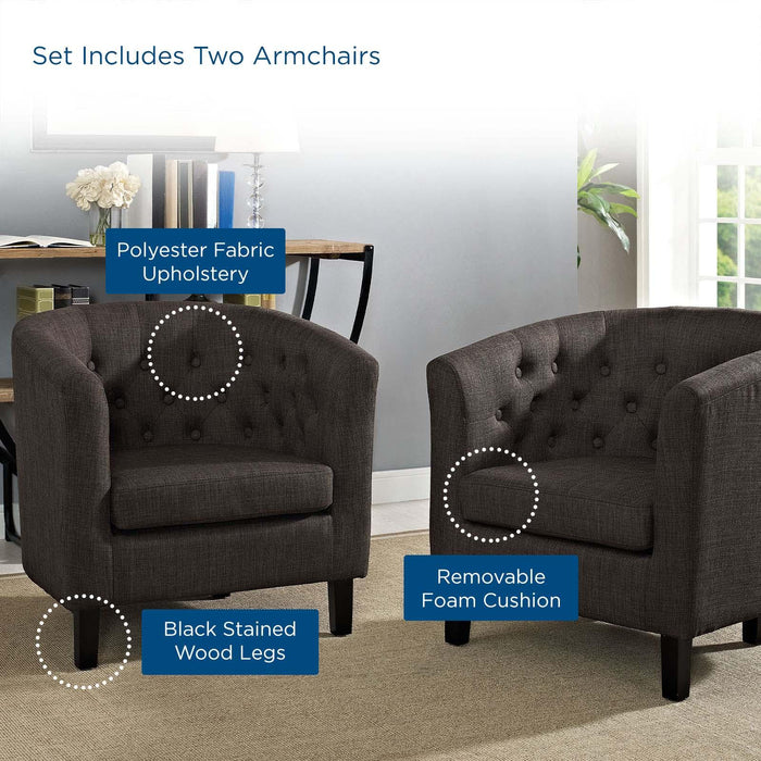 Prospect 2 Piece Upholstered Fabric Armchair Set