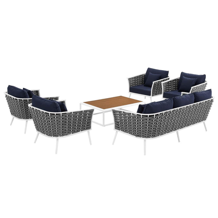 Stance 6 Piece Outdoor Patio Aluminum Sectional Sofa Set