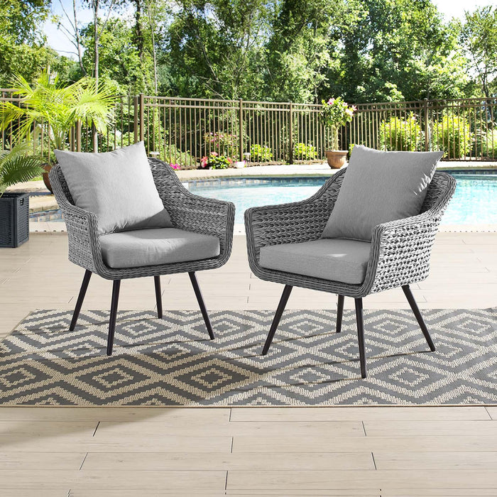 Endeavor Armchair Outdoor Patio Wicker Rattan Set of 2