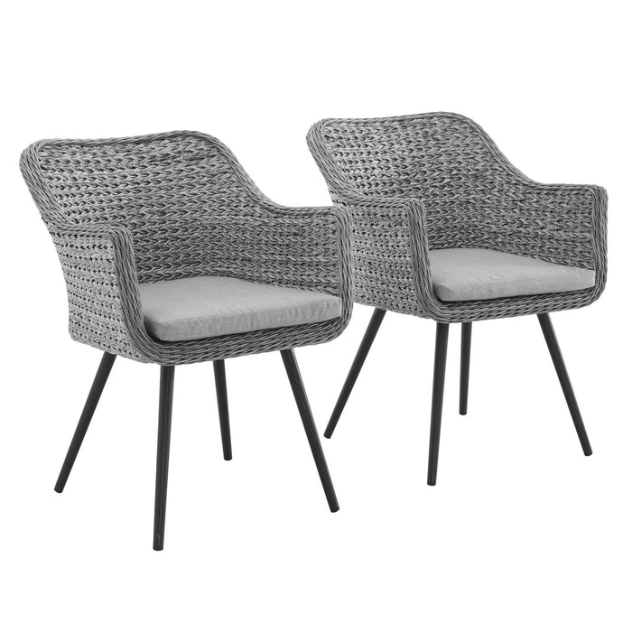 Endeavor Dining Armchair Outdoor Patio Wicker Rattan Set of 2 image