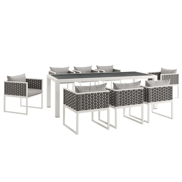 Stance 9 Piece Outdoor Patio Aluminum Dining Set image