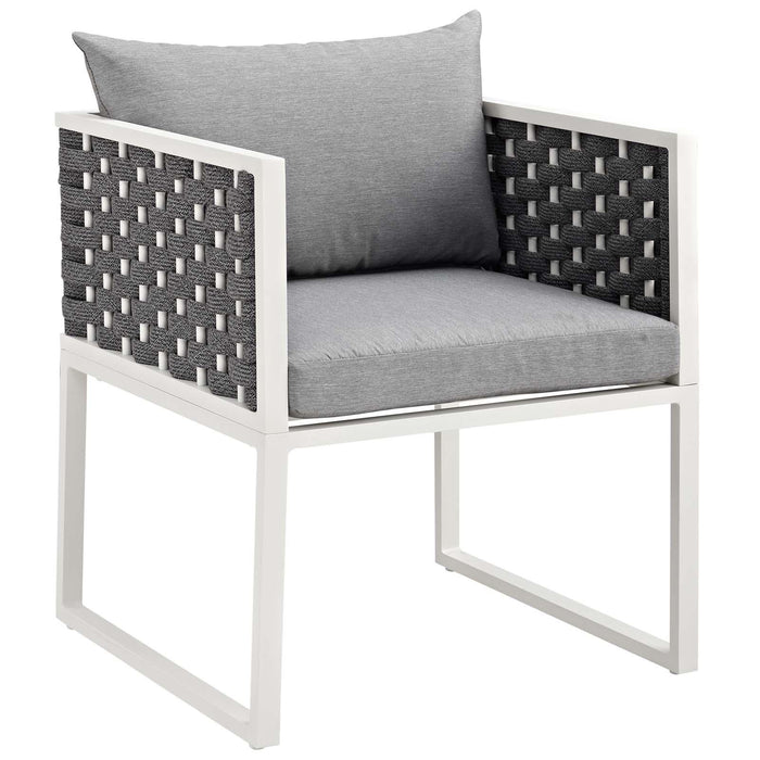 Stance Dining Armchair Outdoor Patio Aluminum Set of 2