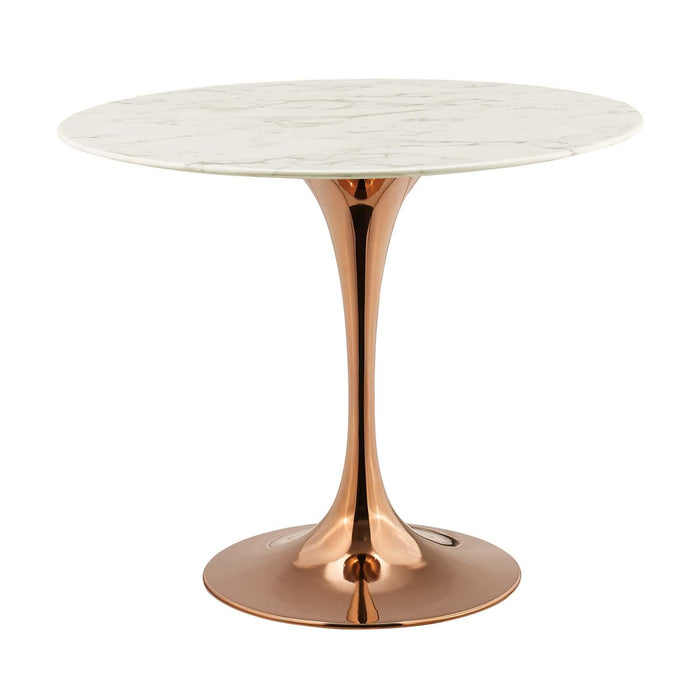 Lippa 36" Round Artificial Marble Dining Table