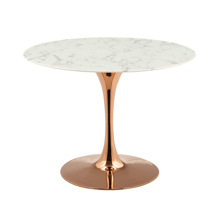 Lippa 40" Round Artificial Marble Dining Table