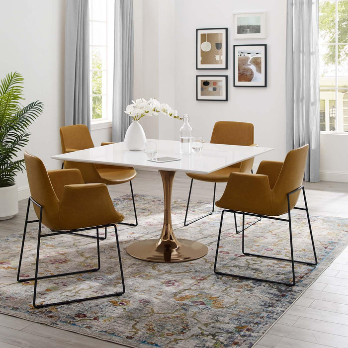 Lippa 47" Square Wood Top Dining Table