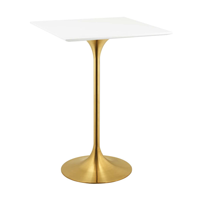 Lippa 28" Square Wood Top Bar Table