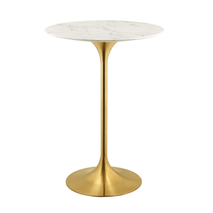 Lippa 28" Artificial Marble Bar Table image