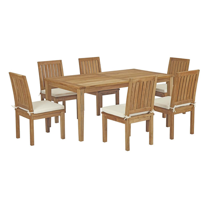 Marina 7 Piece Outdoor Patio Teak Dining Set