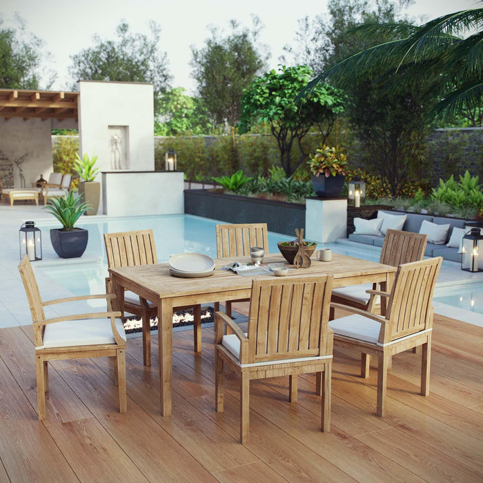 Marina 7 Piece Outdoor Patio Teak Dining Set