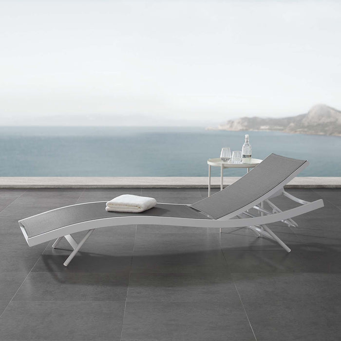 Glimpse Outdoor Patio Mesh Chaise Lounge Chair