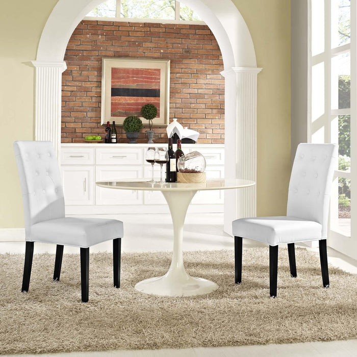 Confer Dining Side Chair Vinyl Set of 2