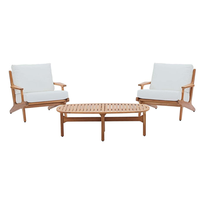 Saratoga 3 Piece Outdoor Patio Teak Set image