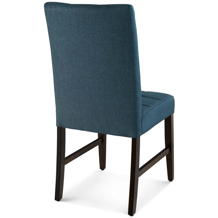 Promulgate Biscuit Tufted Upholstered Fabric Dining Chair Set of 2