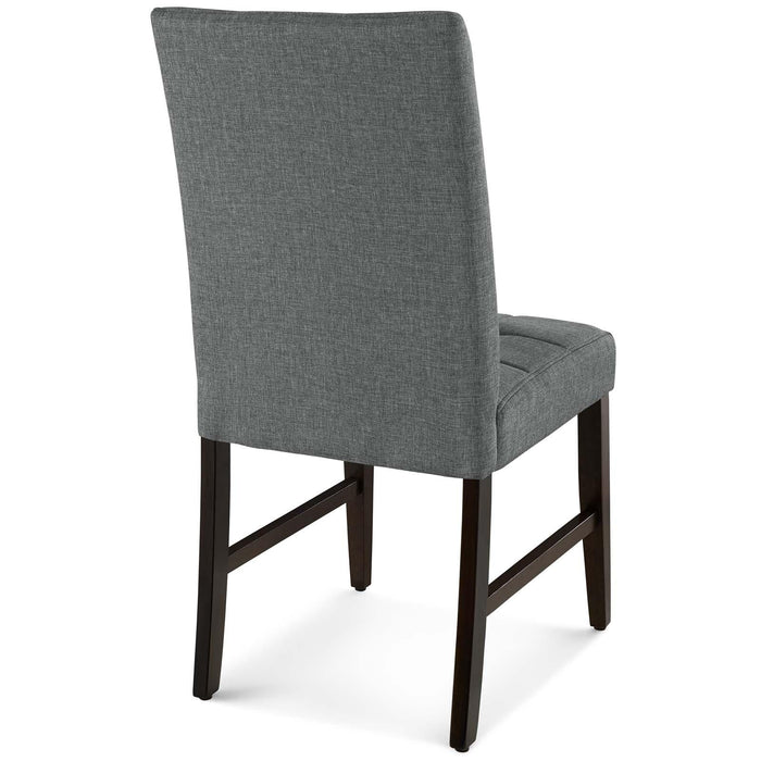 Promulgate Biscuit Tufted Upholstered Fabric Dining Chair Set of 2