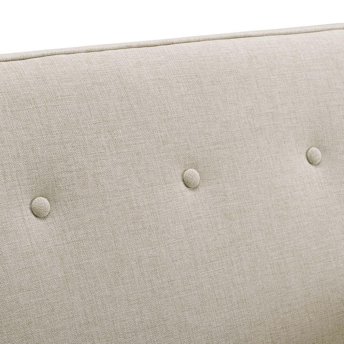 Sheer Upholstered Fabric Loveseat