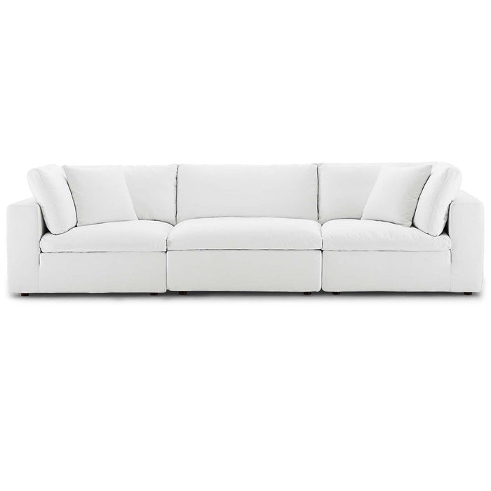 Commix Down Filled Overstuffed 3 Piece Sectional Sofa Set