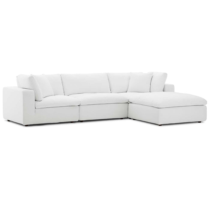 Commix Down Filled Overstuffed 4 Piece Sectional Sofa Set