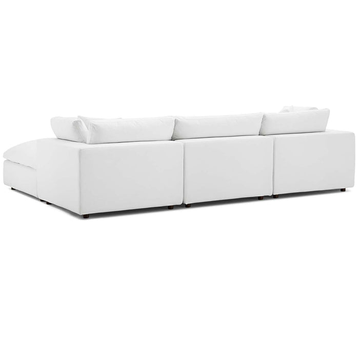 Commix Down Filled Overstuffed 4 Piece Sectional Sofa Set