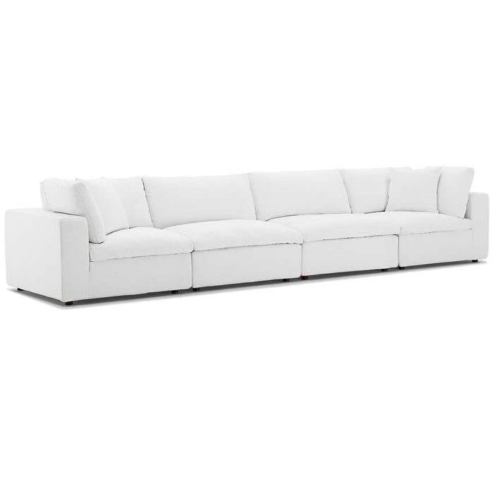 Commix Down Filled Overstuffed 4 Piece Sectional Sofa Set