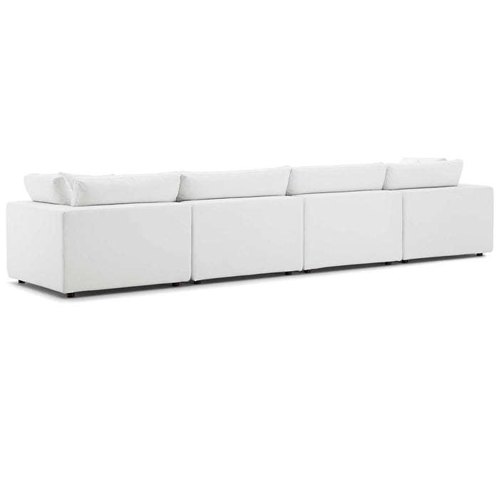 Commix Down Filled Overstuffed 4 Piece Sectional Sofa Set