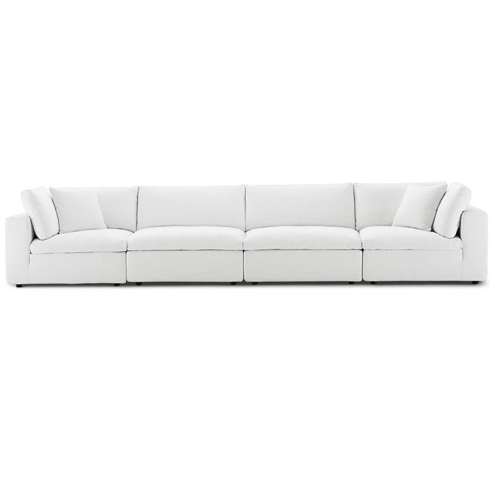 Commix Down Filled Overstuffed 4 Piece Sectional Sofa Set