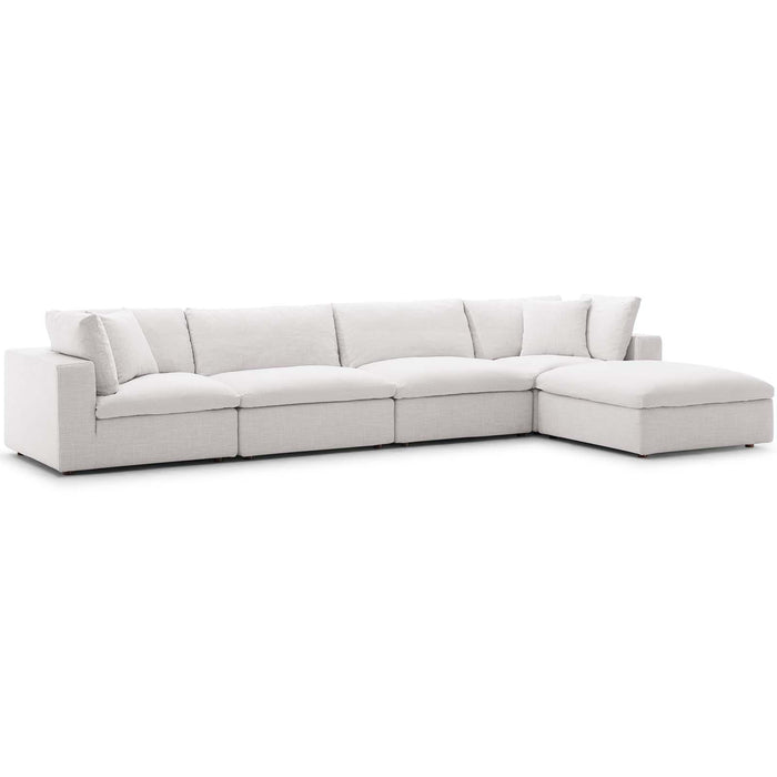 Commix Down Filled Overstuffed 5 Piece Sectional Sofa Set