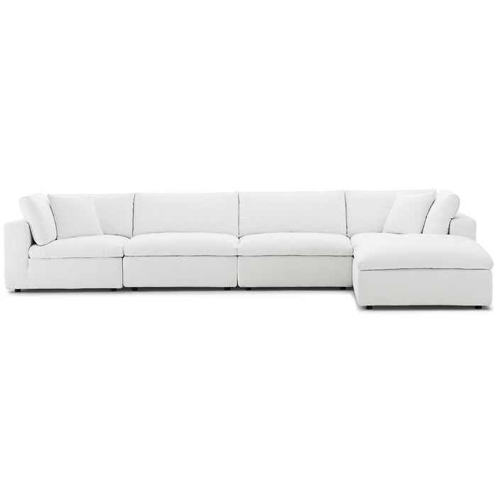 Commix Down Filled Overstuffed 5 Piece Sectional Sofa Set