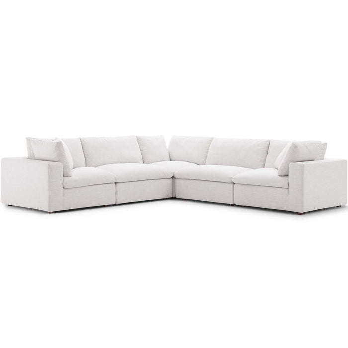 Commix Down Filled Overstuffed 5 Piece Sectional Sofa Set