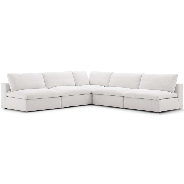 Commix Down Filled Overstuffed 5 Piece Sectional Sofa Set