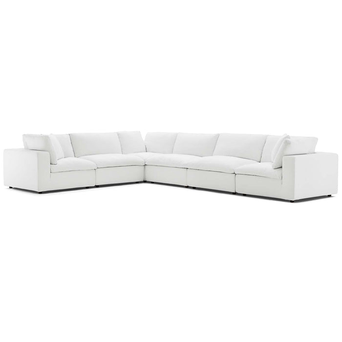 Commix Down Filled Overstuffed 6 Piece Sectional Sofa Set