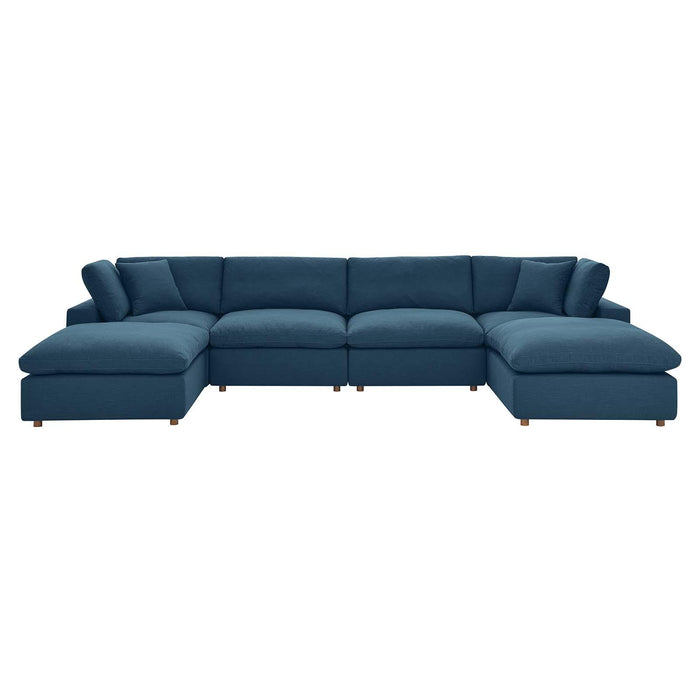 Commix Down Filled Overstuffed 6 Piece Sectional Sofa Set