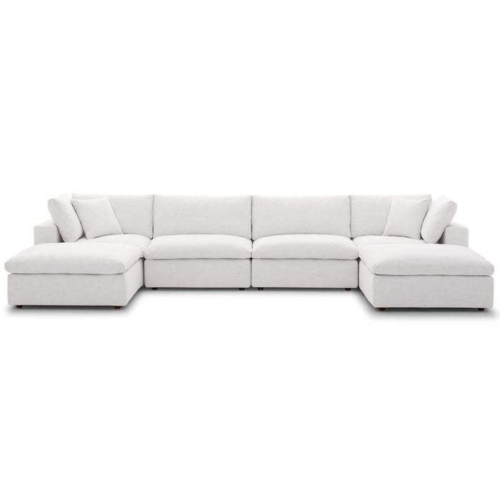 Commix Down Filled Overstuffed 6 Piece Sectional Sofa Set