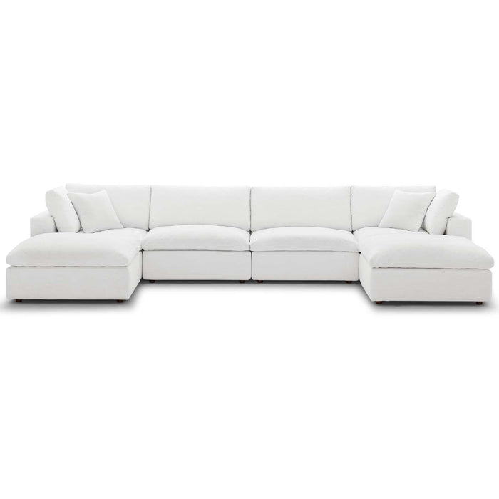 Commix Down Filled Overstuffed 6 Piece Sectional Sofa Set