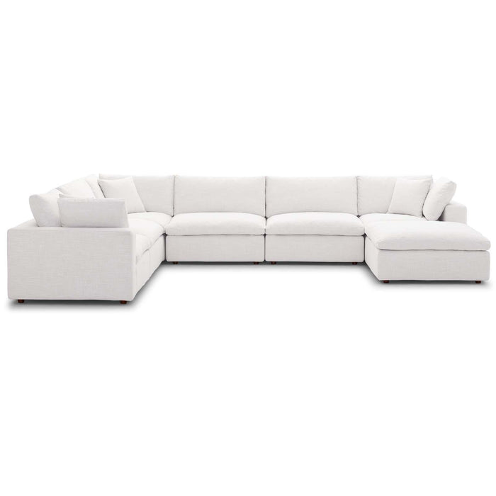 Commix Down Filled Overstuffed 7 Piece Sectional Sofa Set