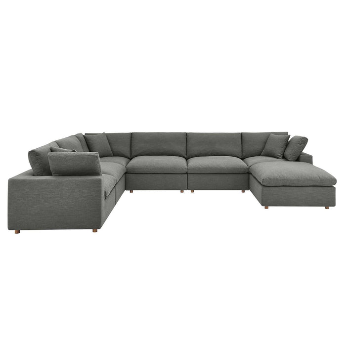 Commix Down Filled Overstuffed 7 Piece Sectional Sofa Set