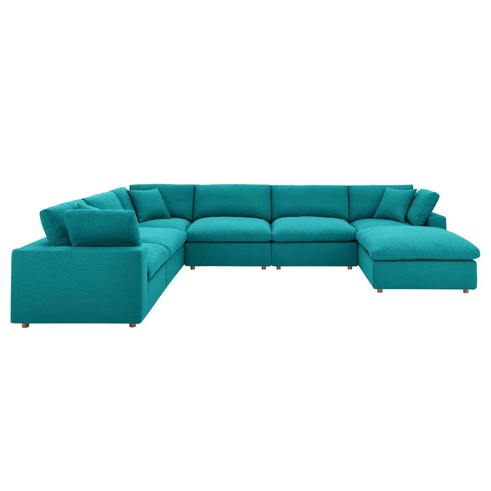 Commix Down Filled Overstuffed 7 Piece Sectional Sofa Set