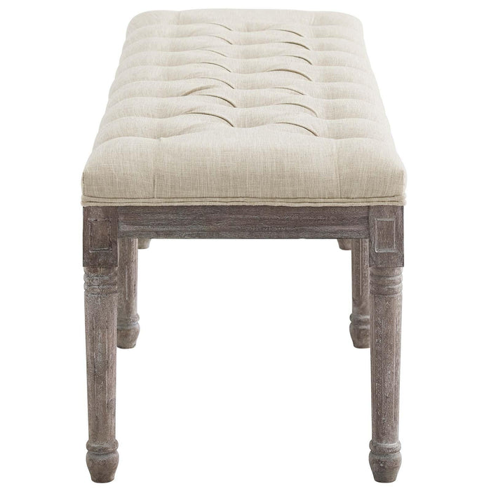 Province French Vintage Upholstered Fabric Bench