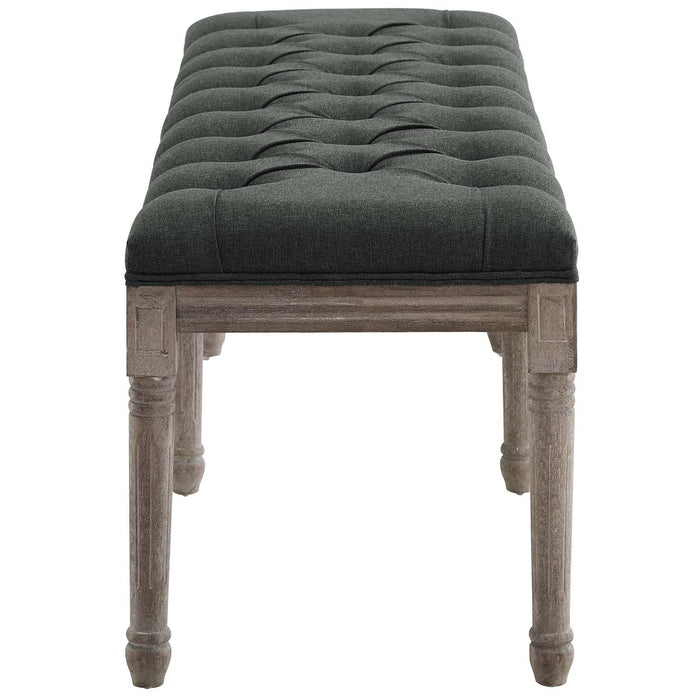 Province French Vintage Upholstered Fabric Bench