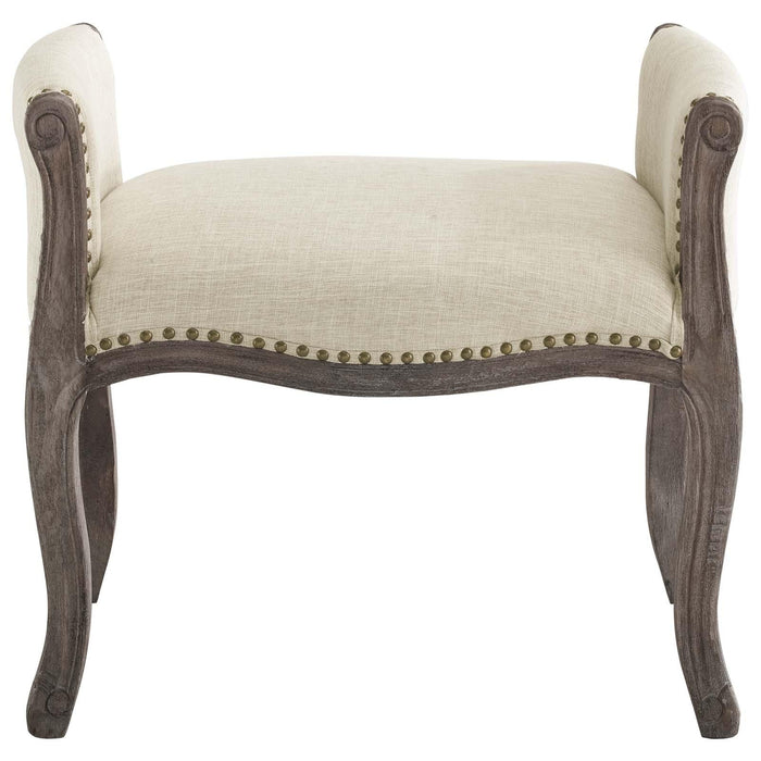 Avail Vintage French Upholstered Fabric Bench