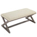 province-vintage-french-x-brace-upholstered-fabric-bench